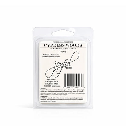 Joyful Home Cypress Woods Soy Wax Candle Melt Dye Free