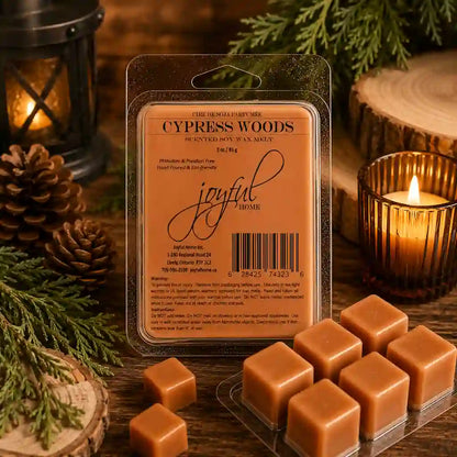Joyful Home Cypress Woods Soy Wax Melt Scene