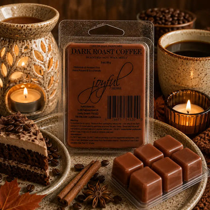 Joyful Home Dark Roast Coffee Soy Wax Melt Scene