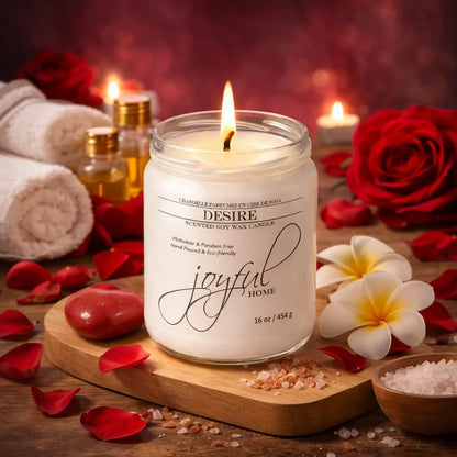 Joyful Home Desire Soy Wax Candle 16oz Scene
