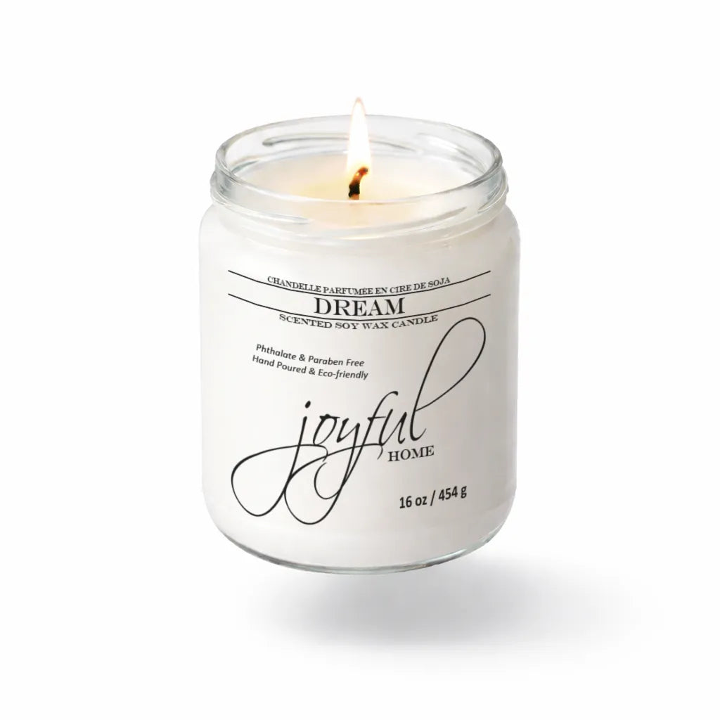Joyful Home Dream Soy Wax Candle 16oz Dye Free