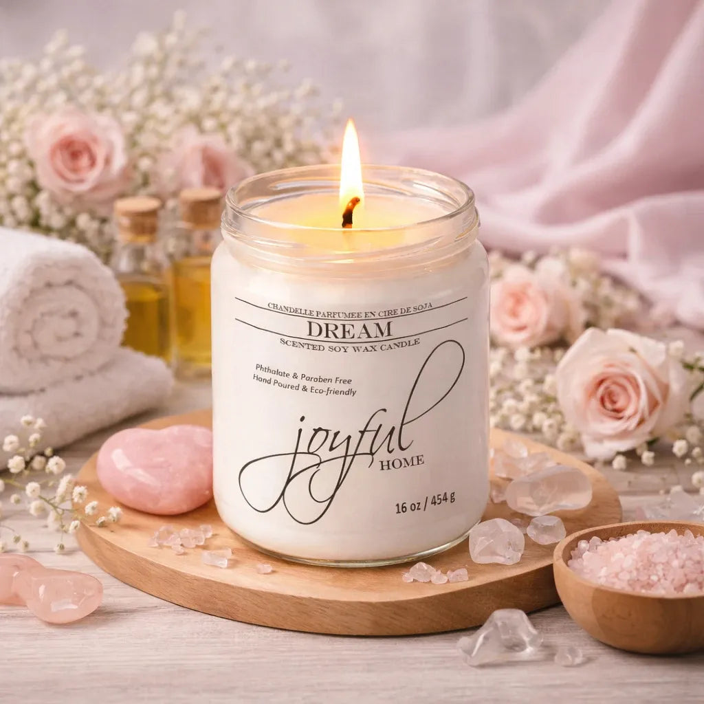 Joyful Home Dream Soy Wax Candle 16oz Scene