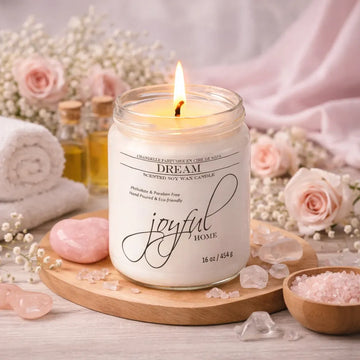 Joyful Home Dream Soy Wax Candle 16oz Scene