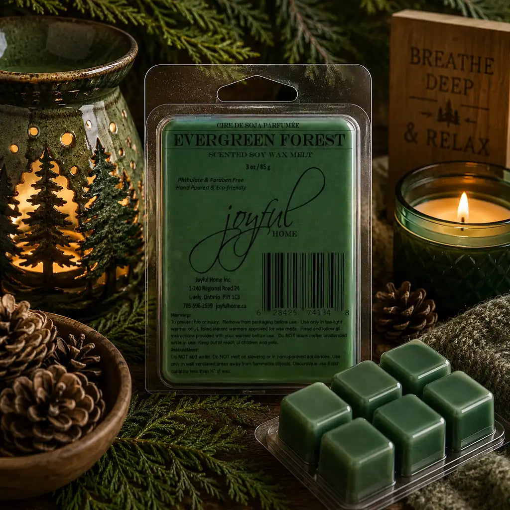 Joyful Home Evergreen Forest Soy Wax Melt Scene