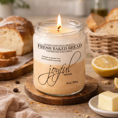 Joyful Home Fresh Baked Bread Soy Wax Candle 16oz Scene