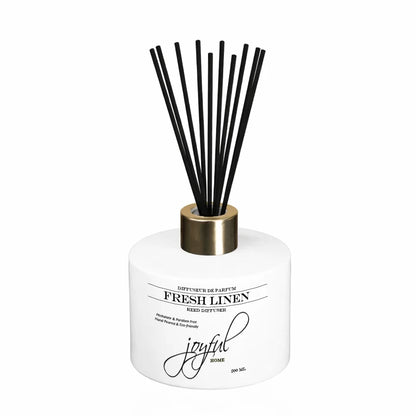Joyful Home Fresh Linen Reed Diffuser Gold Top