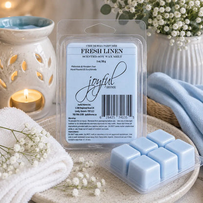 Joyful Home Fresh Linen Soy Wax Melt Scene