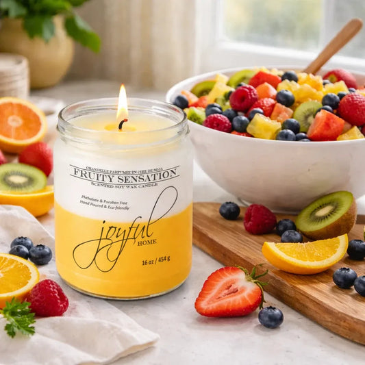 Joyful Home Fruity Sensation Soy Wax Candle 16oz Scene