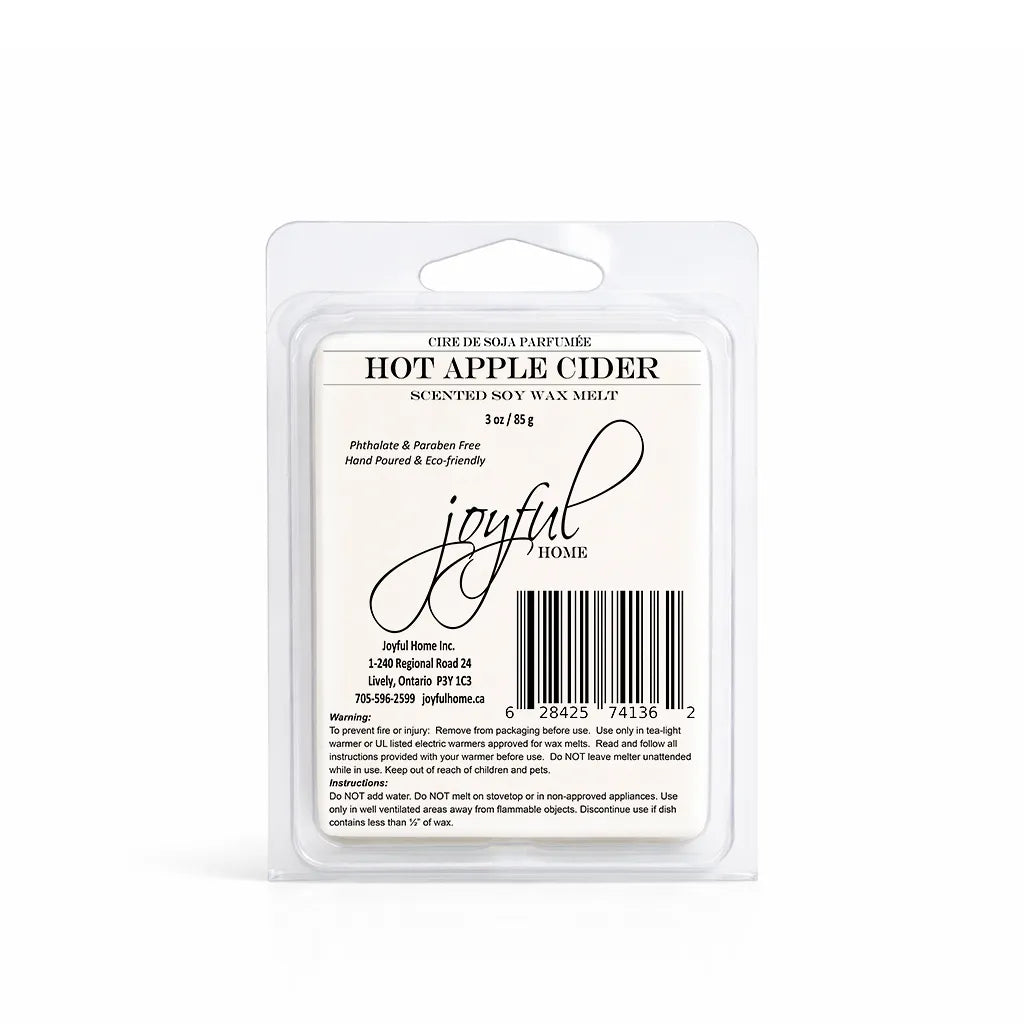 Joyful Home Hot Apple Cider Soy Wax Melt Dye Free