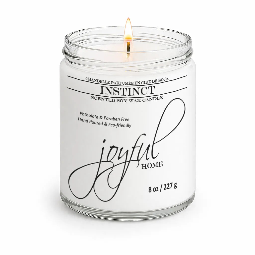 Joyful Home Instinct Soy Wax Candle 8oz Dye Free