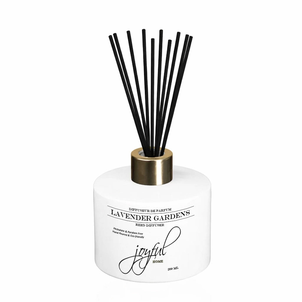 Joyful Home Lavender Gardens Reed Diffuser Gold Top