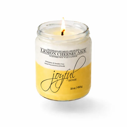 Joyful Home Lemon Cheesecake Soy Wax Candle 16oz