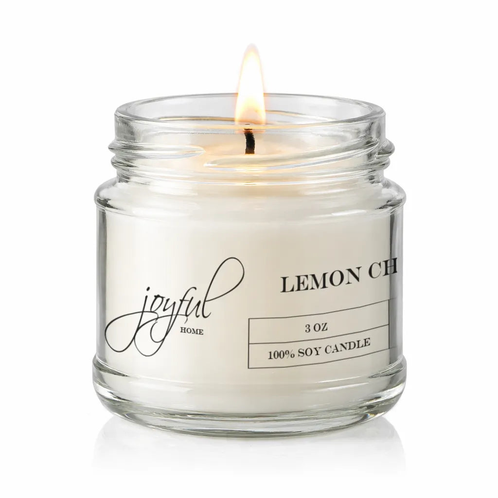 Joyful Home Lemon Cheesecake Soy Wax Candle 3oz Dye Free
