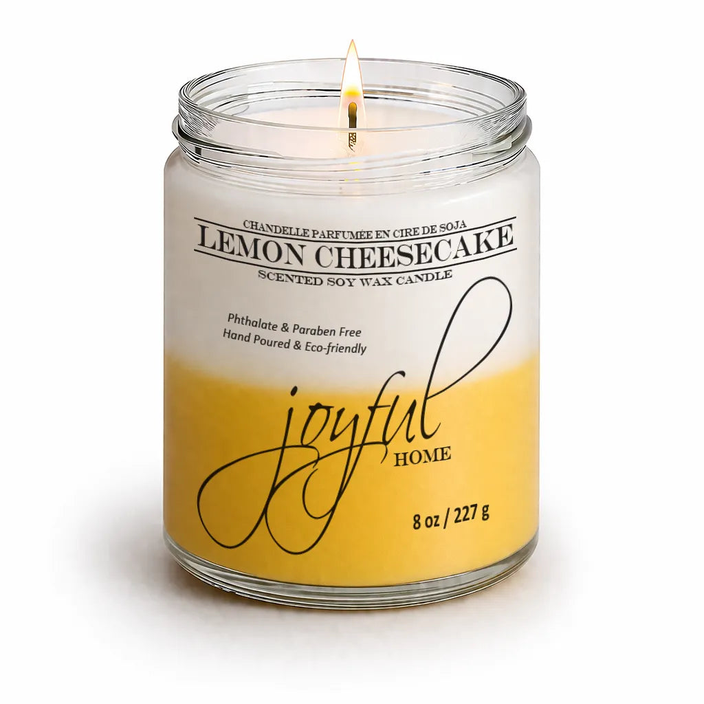 Joyful Home Lemon Cheesecake Soy Wax Candle 8oz