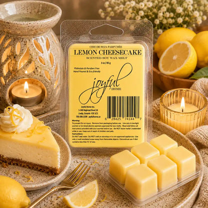 Joyful Home Lemon Cheesecake Soy Wax Melt Scene