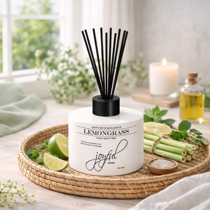 Joyful Home Lemongrass Reed Diffuser Scene