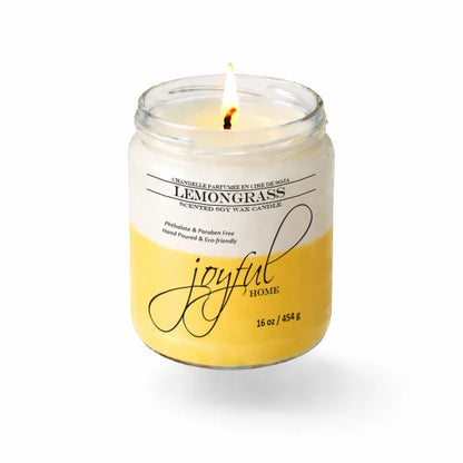 Joyful Home Lemongrass Soy Wax Candle 16oz
