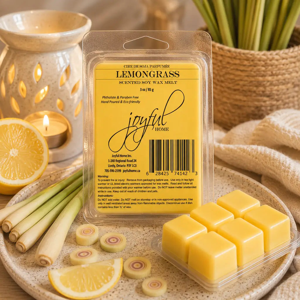 Joyful Home Lemongrass Soy Wax Melt Scene