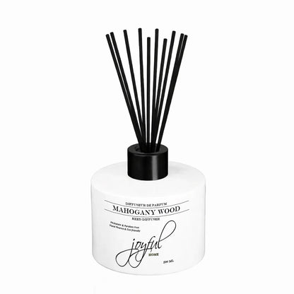 Joyful Home Mahogany Wood Reed Diffuser Black Top