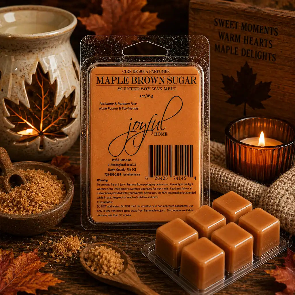 Joyful Home Maple Brown Sugar Soy Wax Melt Scene