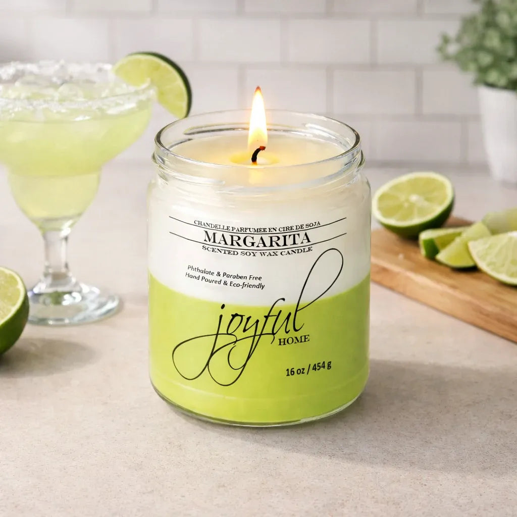 Joyful Home Margarita Soy Wax Candle 16oz Scene