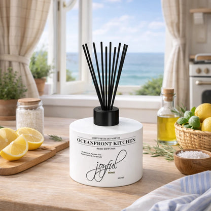 Joyful Home Oceanfront Kitchen Reed Diffuser Scene