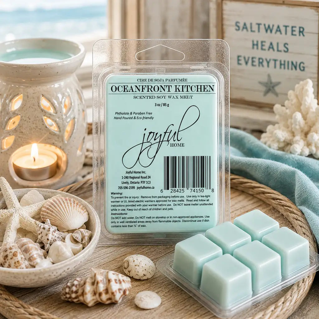 Joyful Home Oceanfront Kitchen Soy Wax Melt Scene