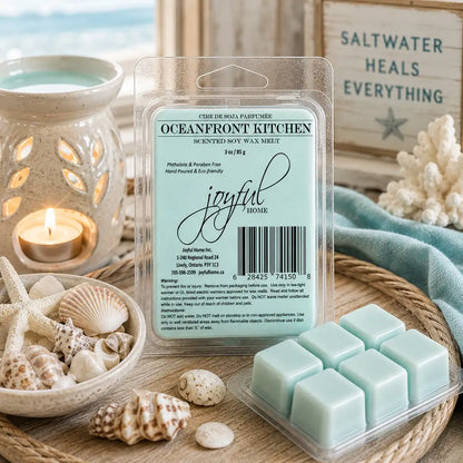 Joyful Home Oceanfront Kitchen Soy Wax Melt Scene