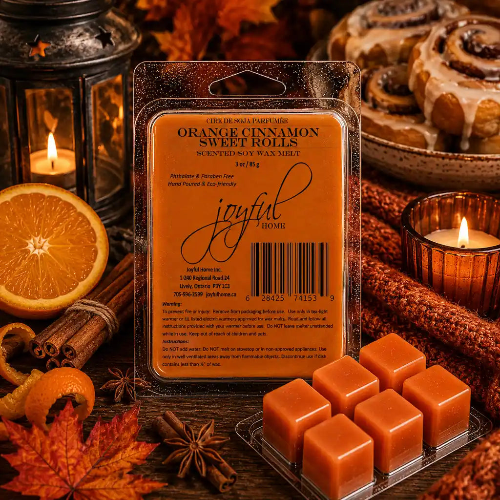 Joyful Home Orange Cinnamon Sweet Rolls Soy Wax Melt Scene