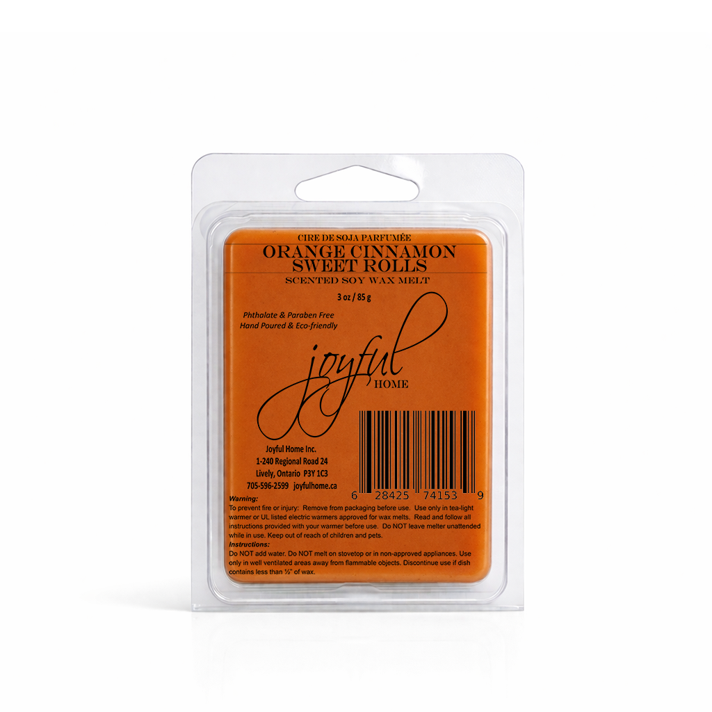 Joyful Home Orange Cinnamon Sweet Rolls Soy Wax Melt