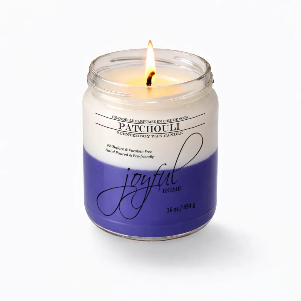 Joyful Home Patchouli Soy Wax Candle 16oz