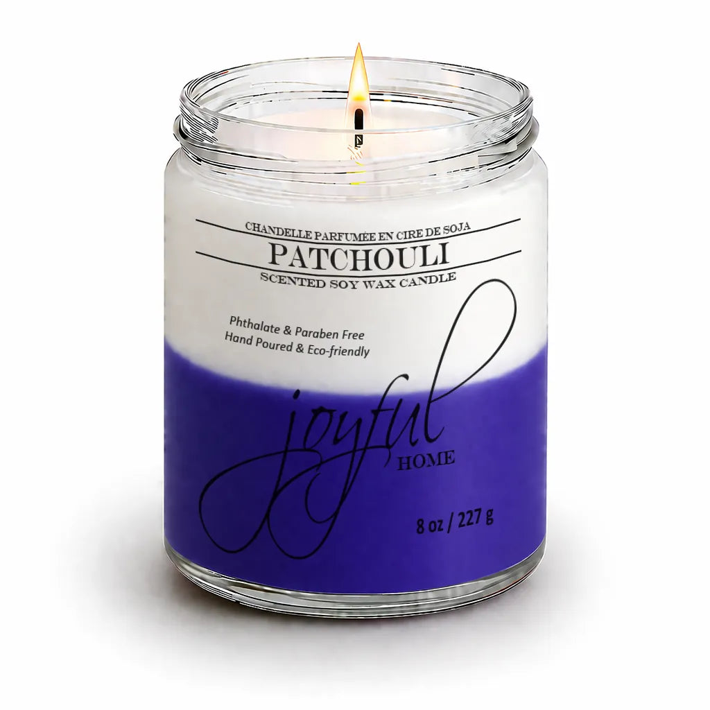 Joyful Home Patchouli Soy Wax Candle 8oz