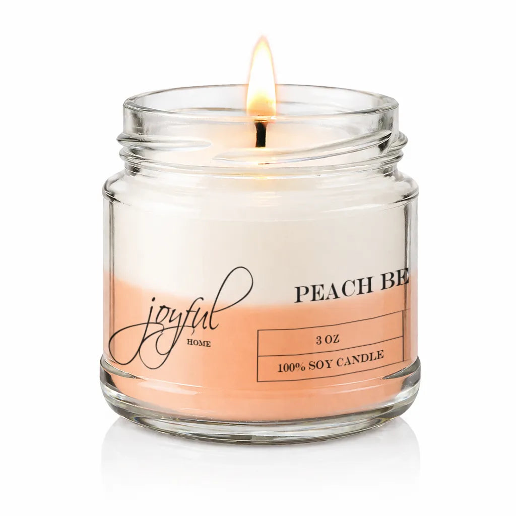 Joyful Home Peach Bellini Soy Wax Candle 3oz