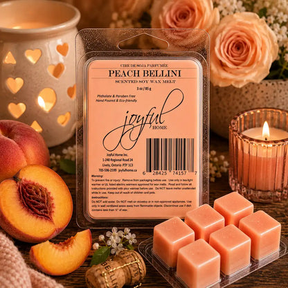 Joyful Home Peach Bellini Soy Wax Melt Scene