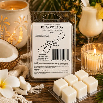 Joyful Home Pina Colada Soy Wax Melt Scene