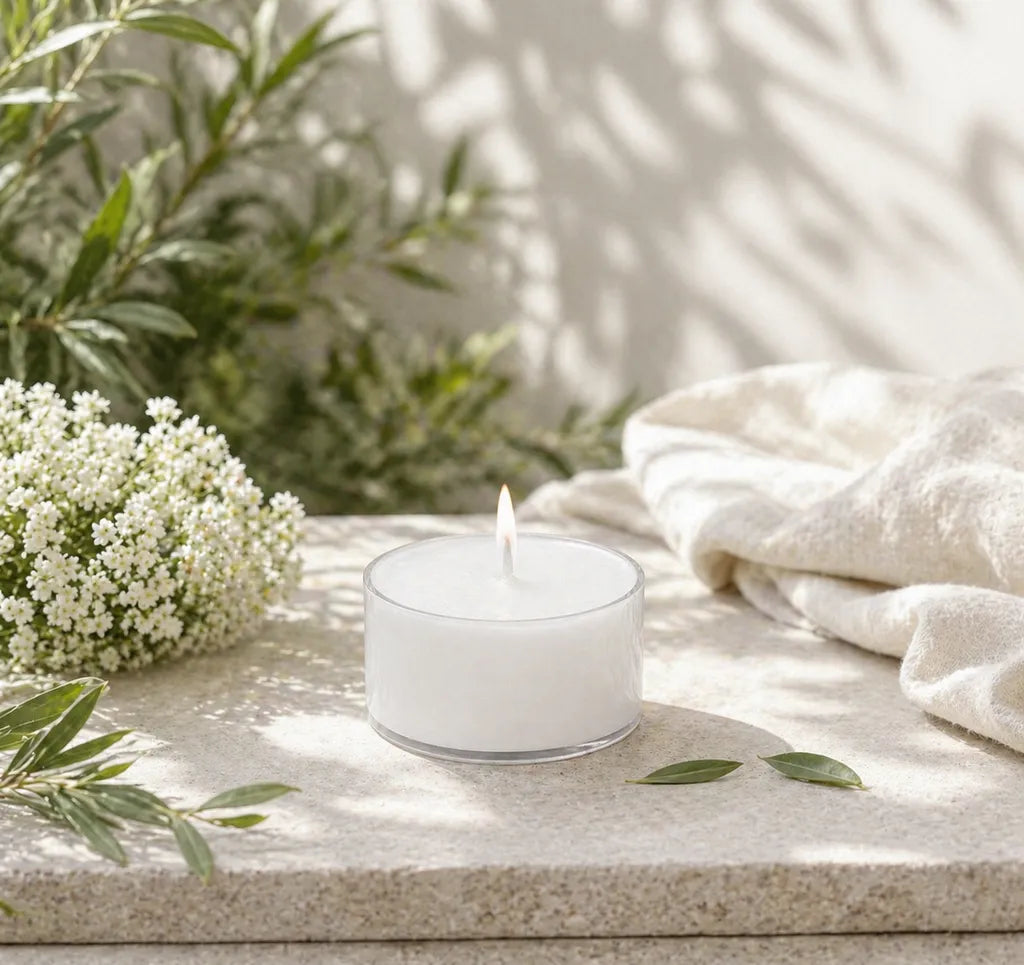Joyful Home Pure Unscented Soy Wax Tea Light Scene