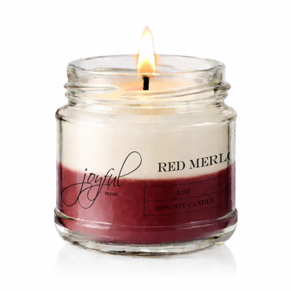 Joyful Home Red Merlot Soy Wax Candle 3oz