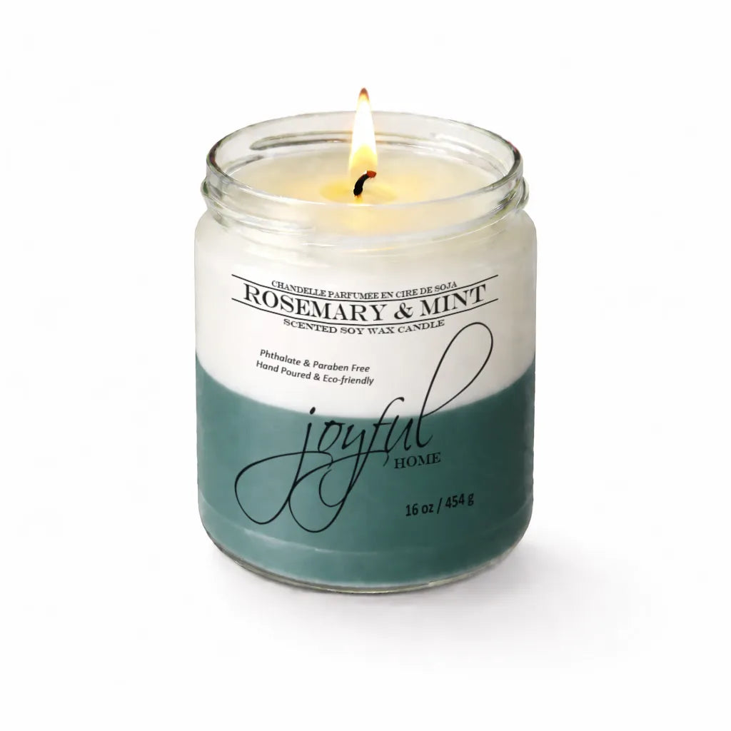 Joyful Home Rosemary Mint Soy Wax Candle 16oz