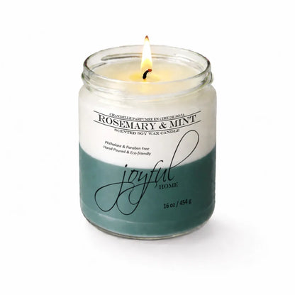 Joyful Home Rosemary Mint Soy Wax Candle 16oz