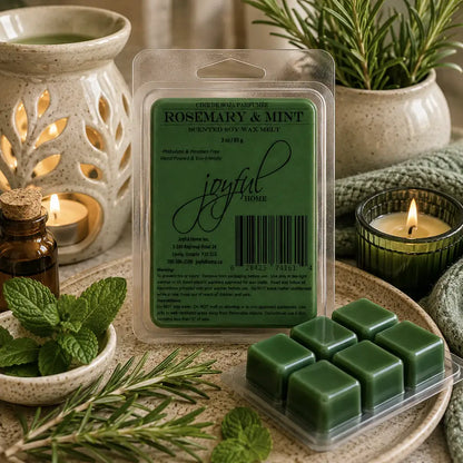 Joyful Home Rosemary Mint Soy Wax Melt Scene