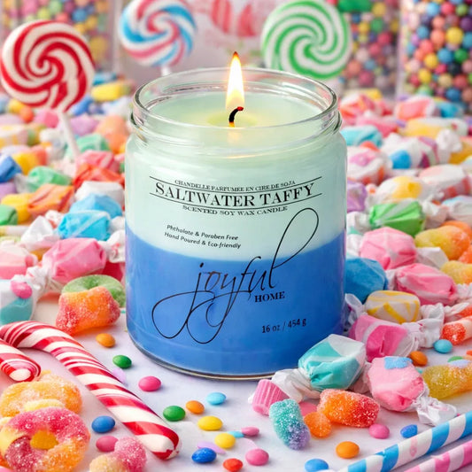 Joyful Home Saltwater Taffy Soy Wax Candle 16oz_scene