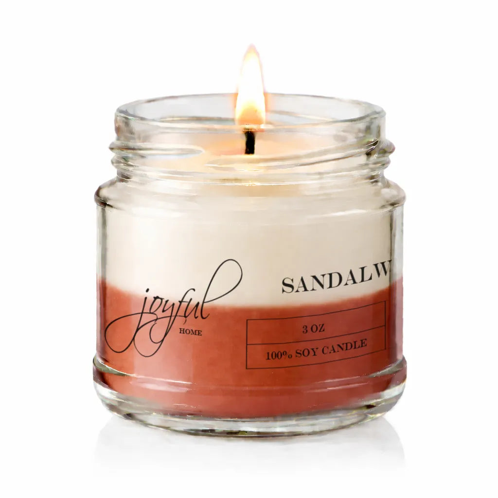 Joyful Home Sandalwood Soy Wax Candle 3oz