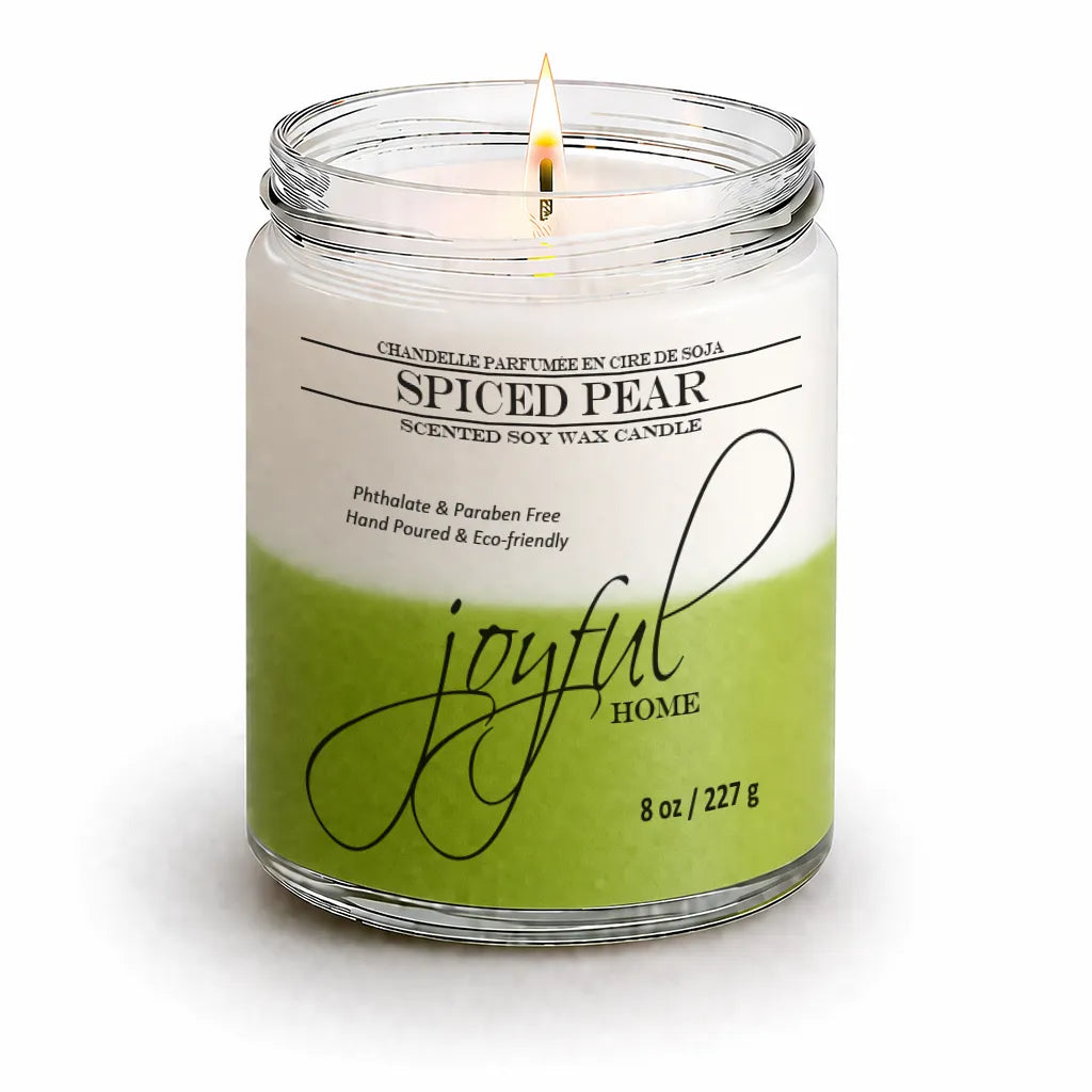 Joyful Home Spiced Pear Soy Wax Candle 8oz