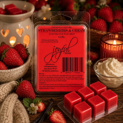 Joyful Home Strawberries Cream Soy Wax Melt Scene