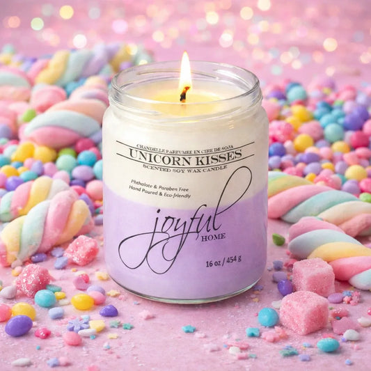 Joyful Home Unicorn Kisses Soy Wax Candle 16oz Scene