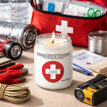 Joyful Home Unscented Emergency Soy Wax Candle 16oz Scene
