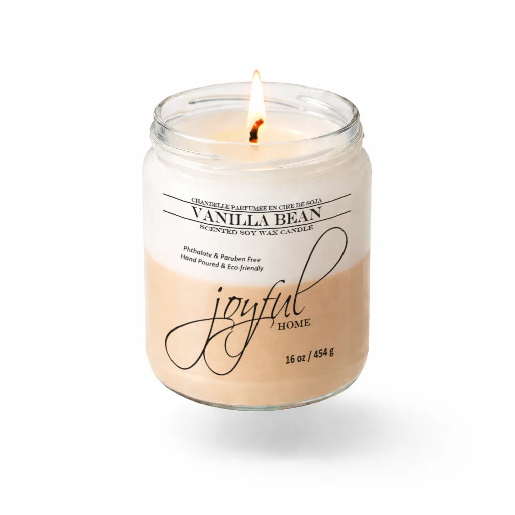 Joyful Home Vanilla Bean Soy Wax Candle 16oz