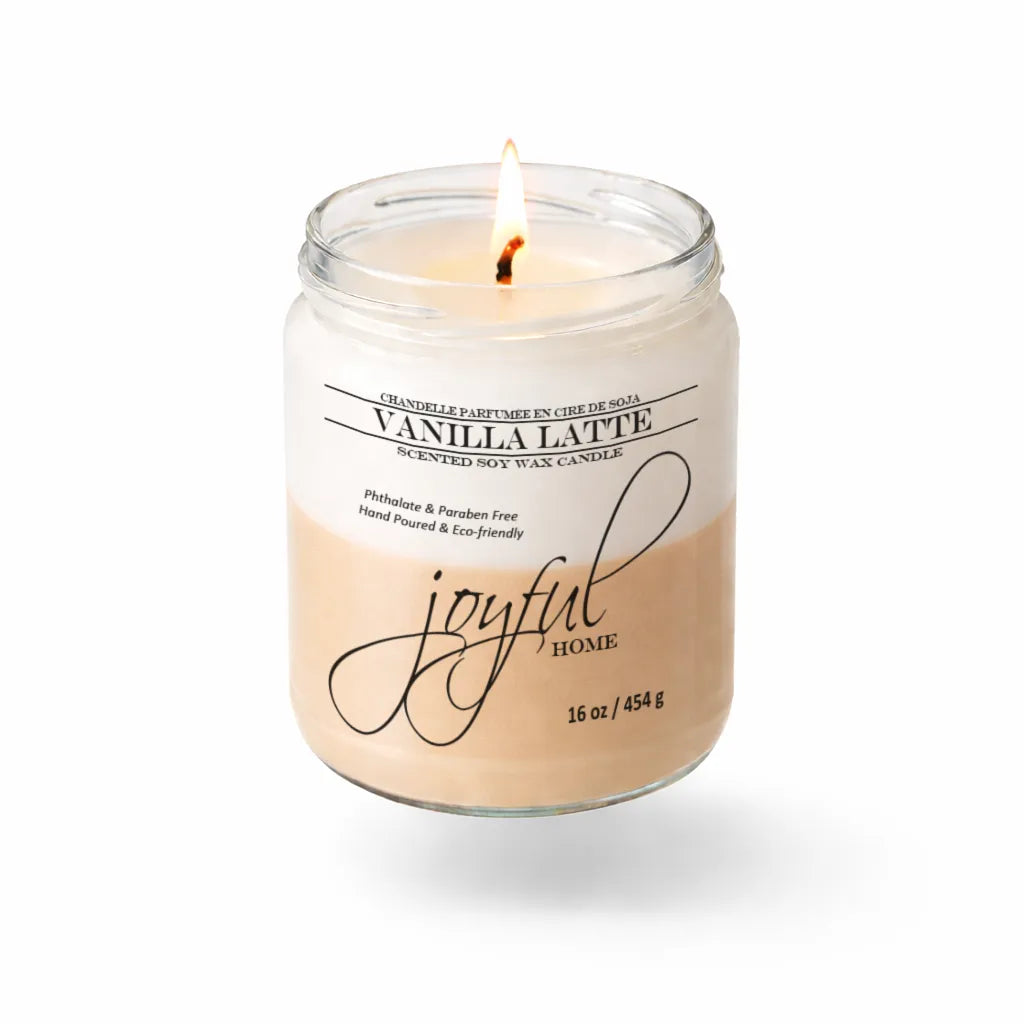 Joyful Home Vanilla Latte Soy Wax Candle 16oz