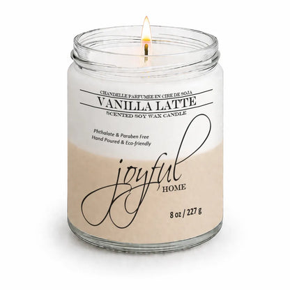 Joyful Home Vanilla Latte Soy Wax Candle 8oz