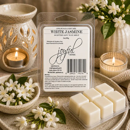 Joyful Home White Jasmine Soy Wax Melt Scene